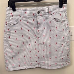 Market & Spruce Striped Mini Skirt - White and Red